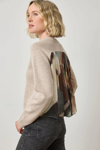 Pleat Back Raglan Sweater