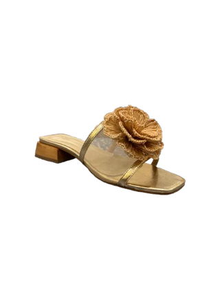 Ana Sandal, Gold Raffia