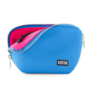 Everyday Makeup Bag, Blue/Pink