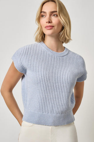 Textured Wedge Sweater, Clearwater