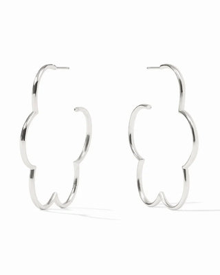 Gardenia Hoop, L - Silver