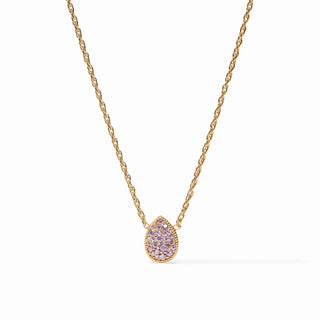 Pave Teardrop Delicate Necklace, Amethyst