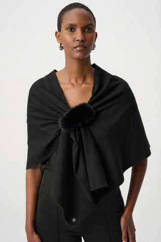 Faux Fur Draped Cover-Up