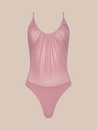 Gelina Ruched Bodysuit, Lilas