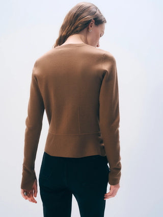 Superfine Merino Cardigan, Carmel