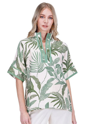 Sarah Collar Trim Blouse, Everleaf
