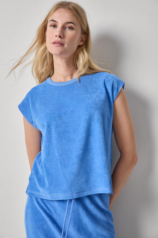 Terry Sleeveless Top, Ultramarine