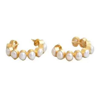 Pearl Hoop Earrings