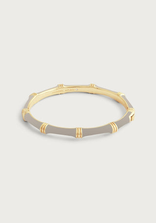 Bamboo Enameled Hinged Bangle