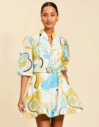 Valencia Mini Dress, Marble Rhapsody