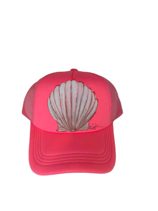 Shell Trucker Hat, Pink