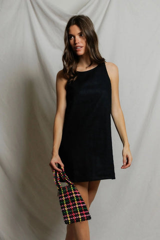 Aileen Linen Dress, True Black