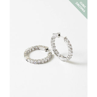 1" CZ Inside Out Hoops, CZ