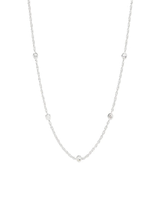 Celeste Delicate Station Necklace - Cubic Zirconia