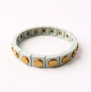 Geometric Bracelet, White