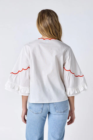 Ity Blouse, Ivory Embroidered