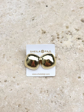 Yves Studs, Brushed 18k