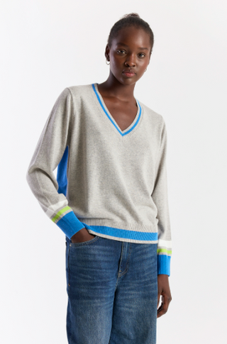 Varsity Crew, Grey/Blue