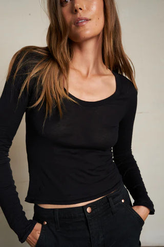 Angie Jersey Long Sleeve, Black
