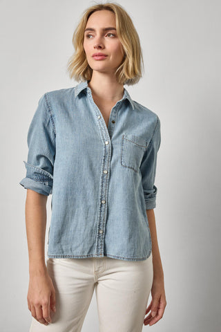 Denim Button Down, Blue Wash