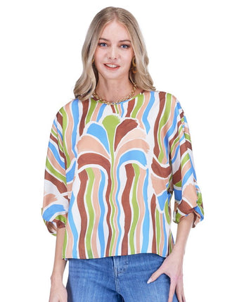 Twisted Cuff Top, Harvest