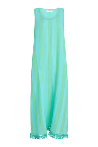 Positano Midi Tank Dress, Blue Cabana Stripe