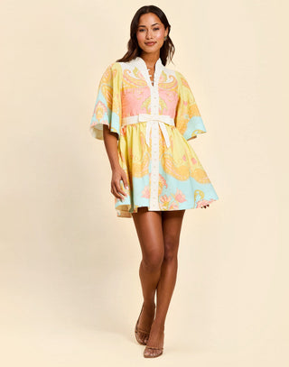 Carmen Mini Dress, Venetian Paisley