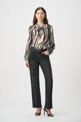 Animal Print Chiffon Blouse
