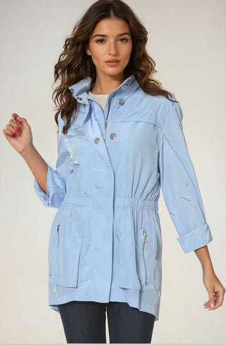 Tess Raincoat, Powder Blue