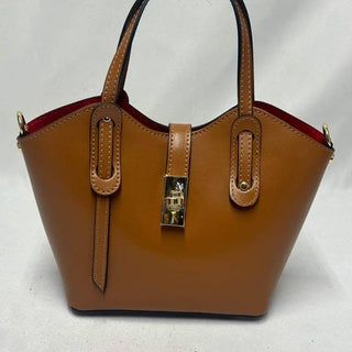 Compartment Handbag, Tan