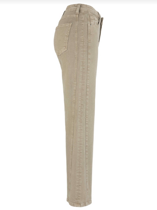 Meg H/R Wide Leg Side Panel, Milk Tea