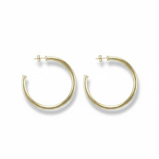 Petite Everybody'S Favorite Hoops - Brushed 18k Gold Plated