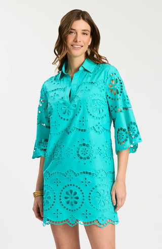 Penny Eyelet Tunic Dress, Ceramic