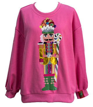 Pink Candyland Nutcracker Sweater