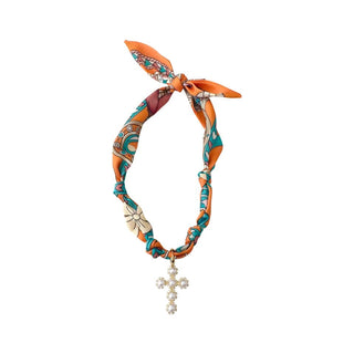 Palmas Scarf Necklace - Cross
