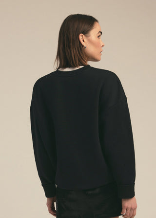 Collegiate Sweatshirt, Black/White