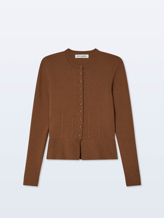 Superfine Merino Cardigan, Carmel