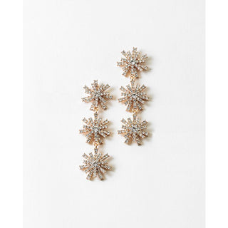 Holiday Statement Drop Earrings, Gold