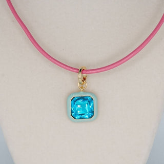 Aurora Pendant Necklace, Pink/Blue
