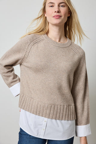 Mixed Media Crewneck, Birch