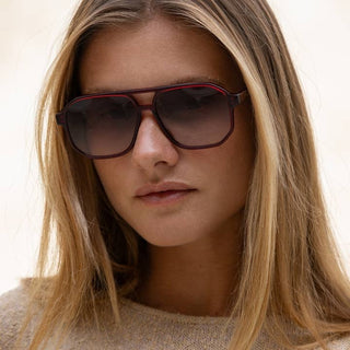 Billie Aviator Sunglasses - Dark Cherry