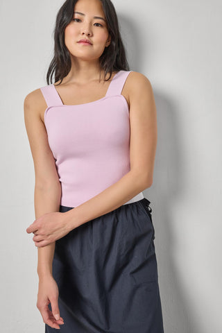 Wide Strap Knit Tank, Lavender