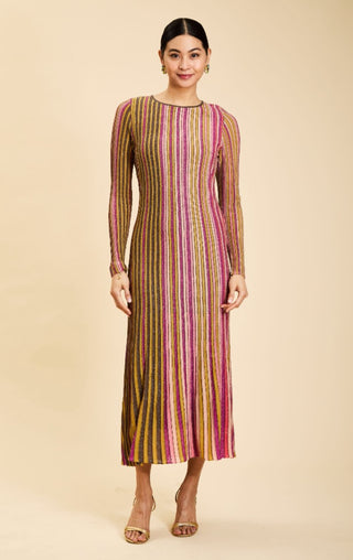 James Knit Midi Dress, Sparkling Borealis