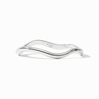 Wave Bangle, M - Silver