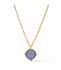 Honeybee Solitaire Necklace - Iridescent Tanzanite Blue