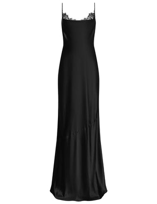 Selene Lace Cowl Gown, Black