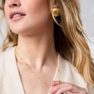 Solara Delicate Station Necklace - 18.5 In - Gold