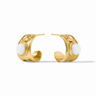 Portofino Stone Hoop - White Jade